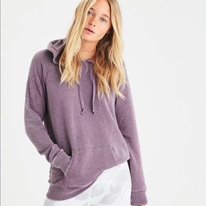American Eagle Essential Hoodie in Purple